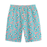 Cute Panda And Balloon Pattern Print Cotton Shorts