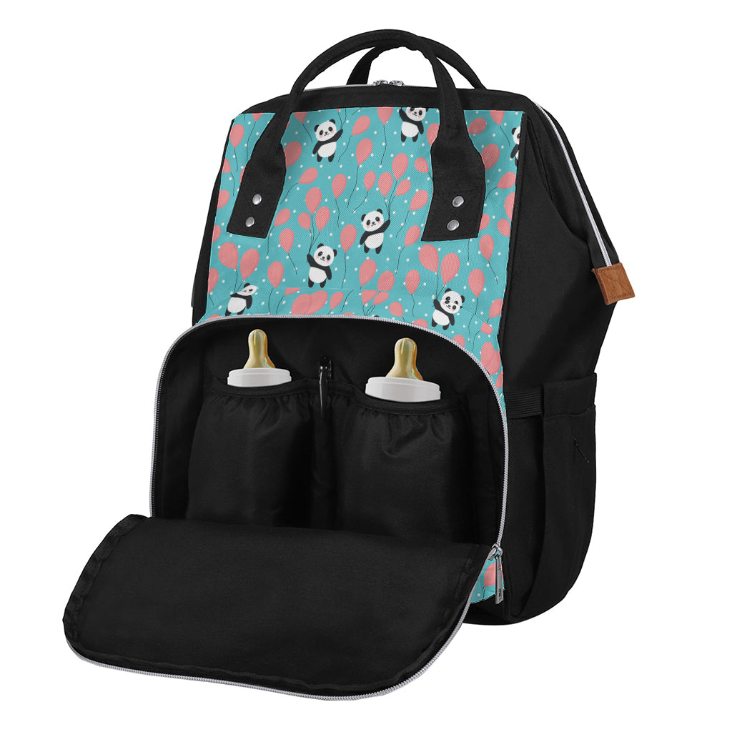 Cute Panda And Balloon Pattern Print Diaper Bag