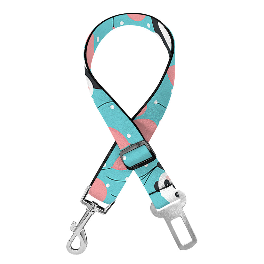 Cute Panda And Balloon Pattern Print Dog Seat Belt