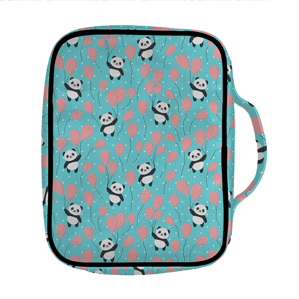 Cute Panda And Balloon Pattern Print Front Pocket Bible Bag