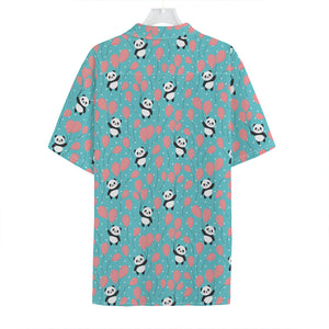 Cute Panda And Balloon Pattern Print Hawaiian Shirt