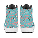 Cute Panda And Balloon Pattern Print High Top Leather Sneakers