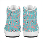 Cute Panda And Balloon Pattern Print High Top Leather Sneakers