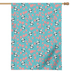Cute Panda And Balloon Pattern Print House Flag