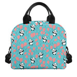 Cute Panda And Balloon Pattern Print Insulated Lunch Bag