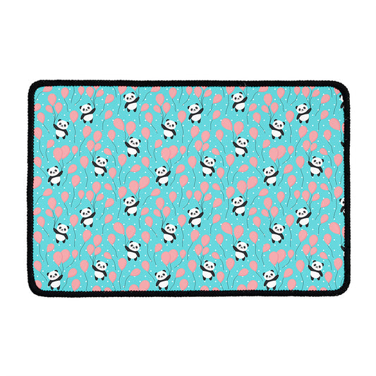 Cute Panda And Balloon Pattern Print Kitchen Mat