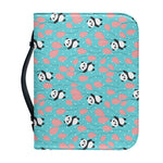 Cute Panda And Balloon Pattern Print Leather Bible Cover