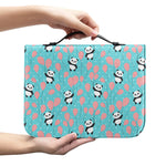 Cute Panda And Balloon Pattern Print Leather Bible Cover