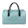 Cute Panda And Balloon Pattern Print Leather Duffel Bag