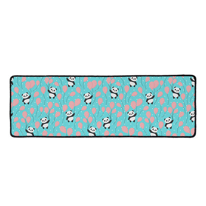 Cute Panda And Balloon Pattern Print Long Kitchen Mat