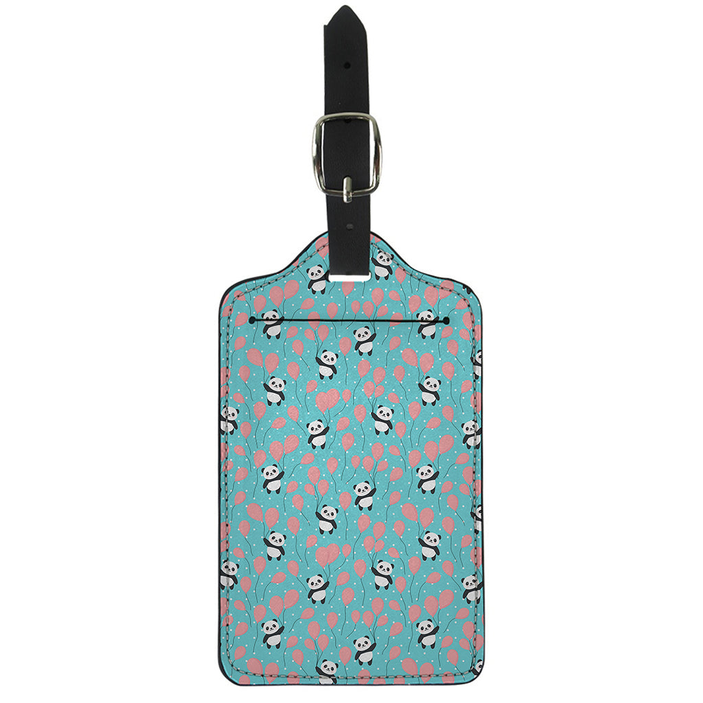 Cute Panda And Balloon Pattern Print Luggage Tag