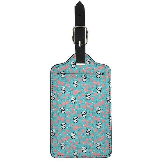 Cute Panda And Balloon Pattern Print Luggage Tag