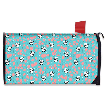 Cute Panda And Balloon Pattern Print Mailbox Cover