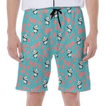 Cute Panda And Balloon Pattern Print Men's Beach Shorts