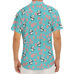 Cute Panda And Balloon Pattern Print Men's Deep V-Neck Shirt