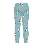 Cute Panda And Balloon Pattern Print Men's leggings