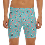 Cute Panda And Balloon Pattern Print Men's Long Boxer Briefs