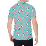 Cute Panda And Balloon Pattern Print Men's Shirt