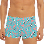 Cute Panda And Balloon Pattern Print Men's Short Boxer Briefs