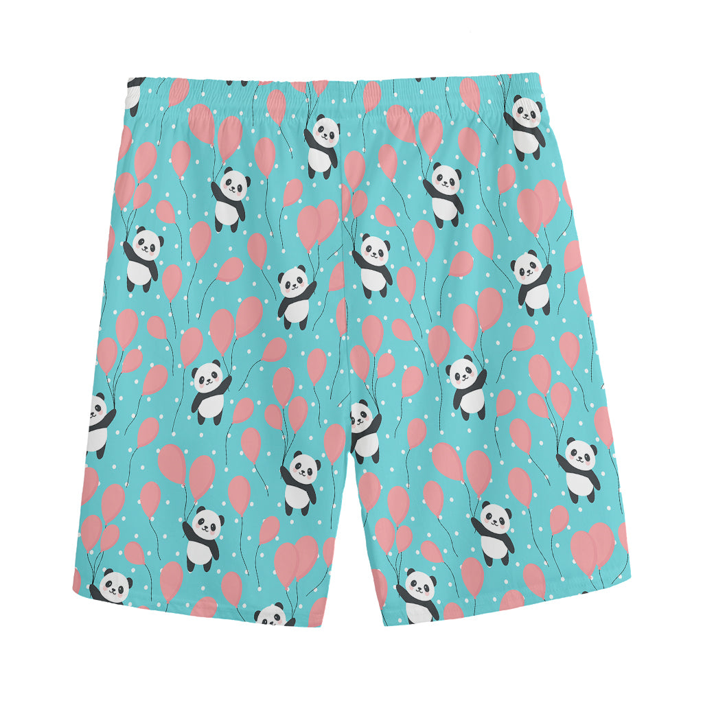 Cute Panda And Balloon Pattern Print Men's Sports Shorts