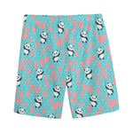 Cute Panda And Balloon Pattern Print Men's Sports Shorts