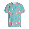 Cute Panda And Balloon Pattern Print Men's Athletic T-Shirt