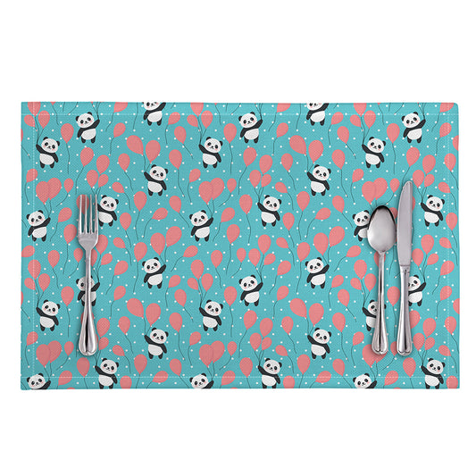 Cute Panda And Balloon Pattern Print Placemat