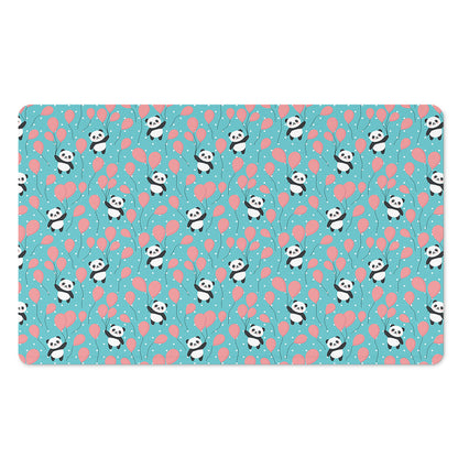 Cute Panda And Balloon Pattern Print Polyester Doormat