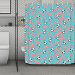 Cute Panda And Balloon Pattern Print Polyester Shower Curtain