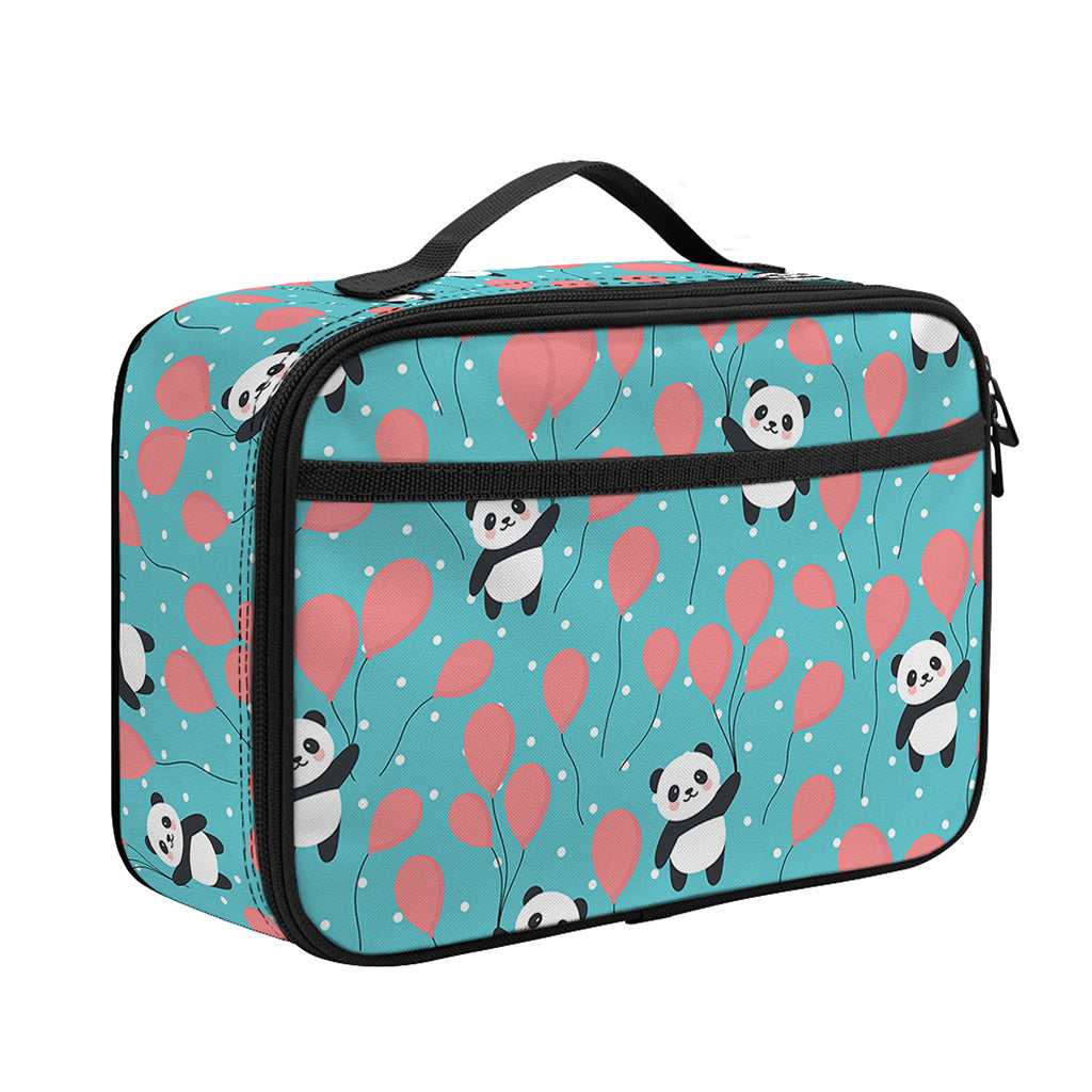 Cute Panda And Balloon Pattern Print Portable Lunch Bag