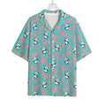 Cute Panda And Balloon Pattern Print Rayon Hawaiian Shirt
