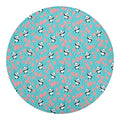 Cute Panda And Balloon Pattern Print Round Blanket