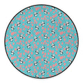 Cute Panda And Balloon Pattern Print Round Floor Mat