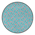 Cute Panda And Balloon Pattern Print Round Floor Mat