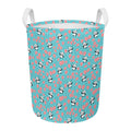 Cute Panda And Balloon Pattern Print Round Laundry Basket