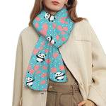 Cute Panda And Balloon Pattern Print Scarf