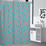 Cute Panda And Balloon Pattern Print Shower Curtain