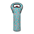 Cute Panda And Balloon Pattern Print Single Neoprene Wine Tote