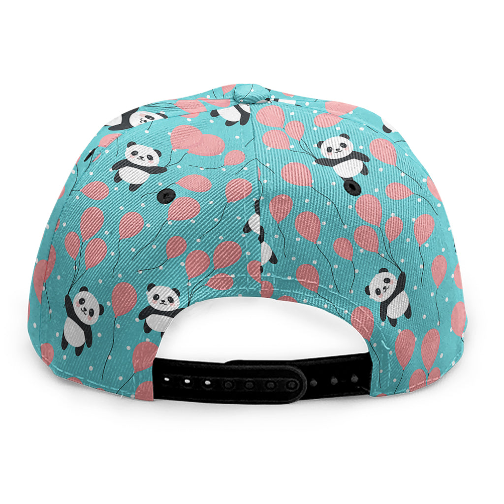 Cute Panda And Balloon Pattern Print Snapback Cap