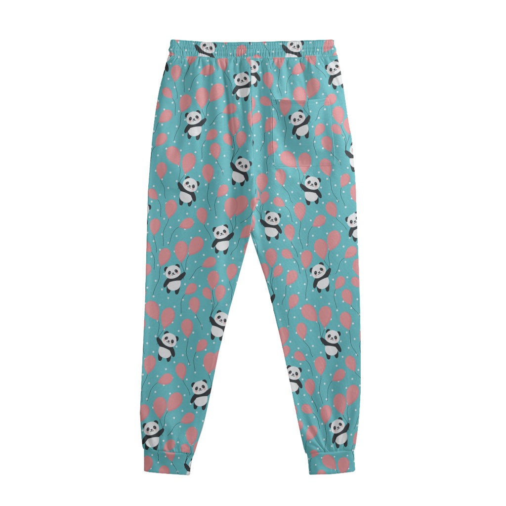 Cute Panda And Balloon Pattern Print Sweatpants