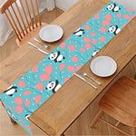 Cute Panda And Balloon Pattern Print Table Runner