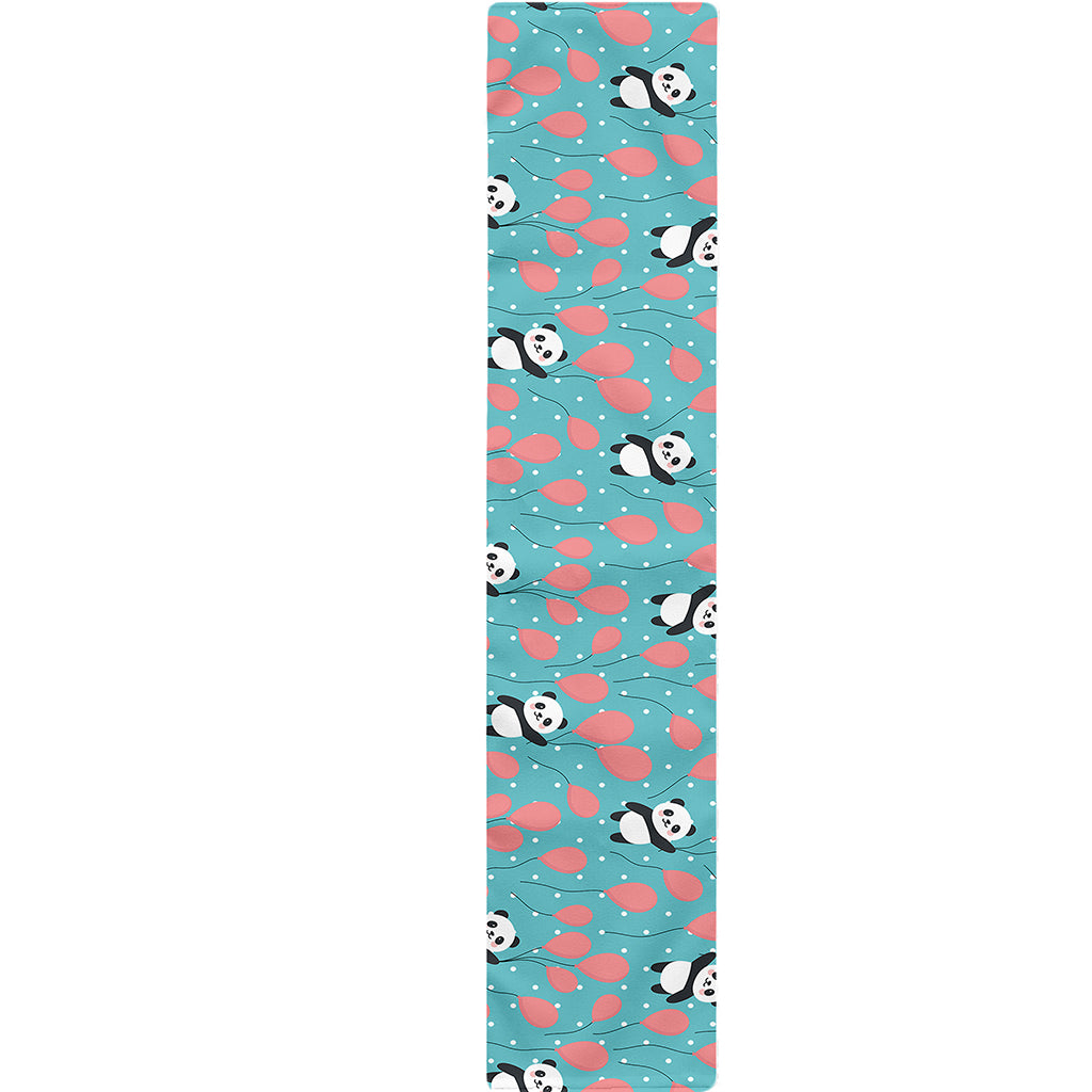 Cute Panda And Balloon Pattern Print Table Runner