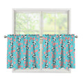 Cute Panda And Balloon Pattern Print Tier Curtains