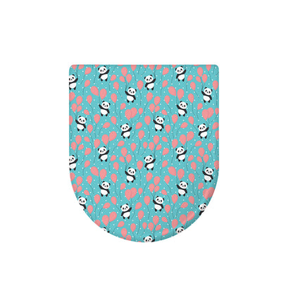 Cute Panda And Balloon Pattern Print Toilet Lid Cover