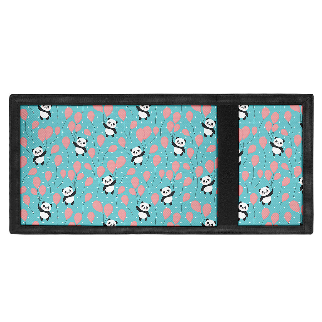 Cute Panda And Balloon Pattern Print Trifold Wallet
