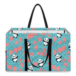Cute Panda And Balloon Pattern Print Utility Tote Bag