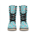Cute Panda And Balloon Pattern Print Winter Boots