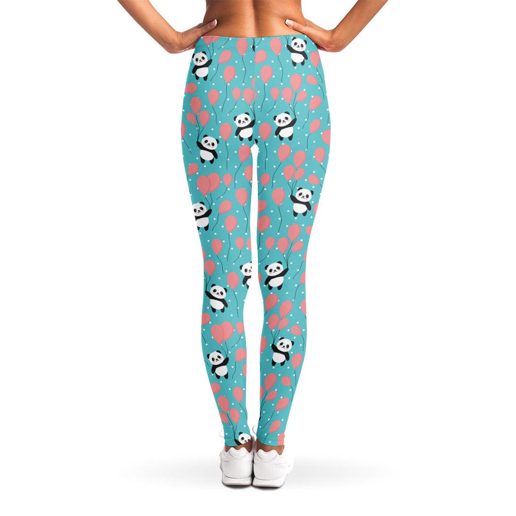Cute Panda And Balloon Pattern Print Women's Leggings