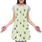 Cute Panda And Bamboo Pattern Print Adjustable Apron