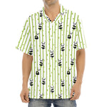 Cute Panda And Bamboo Pattern Print Aloha Shirt